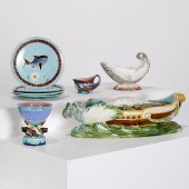 ENGLISH FISH-THEMED MAJOLICA C