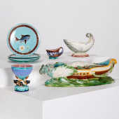 ENGLISH FISH-THEMED MAJOLICA C