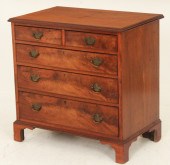 ENGLISH FLAME MAHOGANY CHEST O