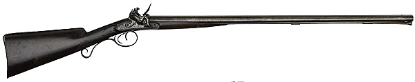 English Flintlock Double Shotgun by