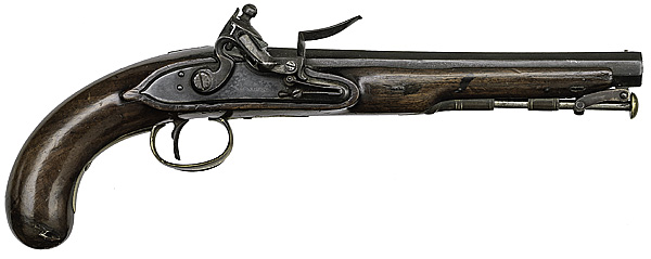 English Flintlock Pistol by H. Nock