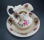 ENGLISH FLORAL DECORATED IRONS