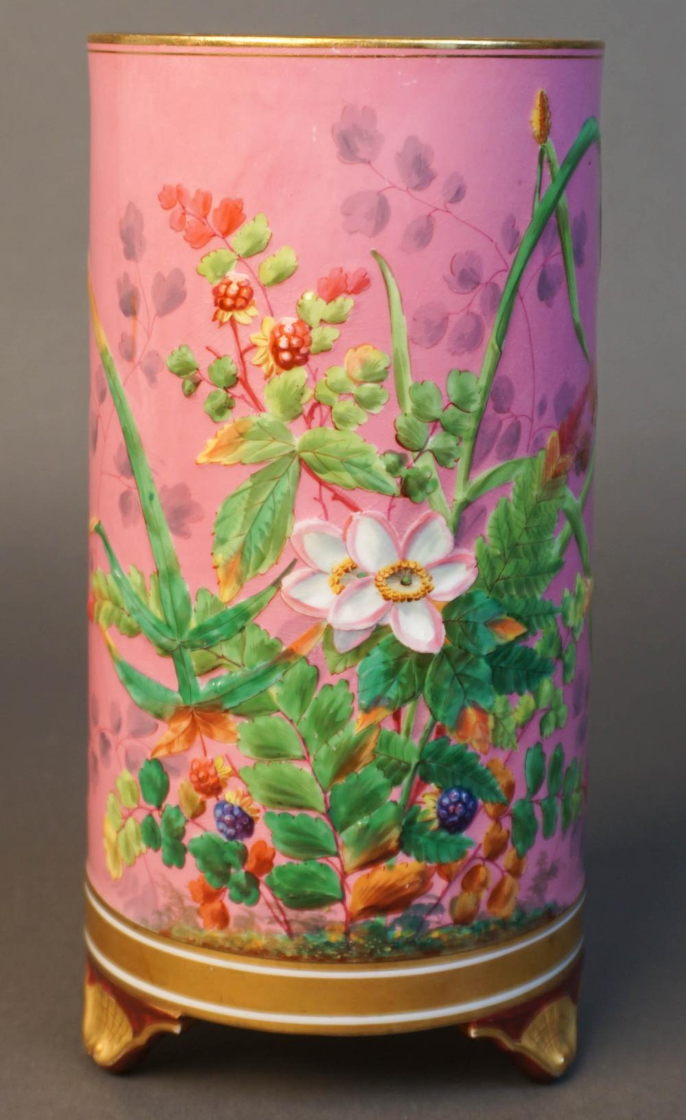 ENGLISH FLORAL ENAMELED DECORATED