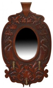 ENGLISH FOLIATE CARVED CARTOUC