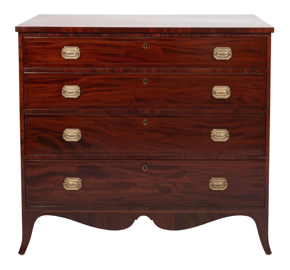ENGLISH FOUR-DRAWER CHEST LATE 18TH