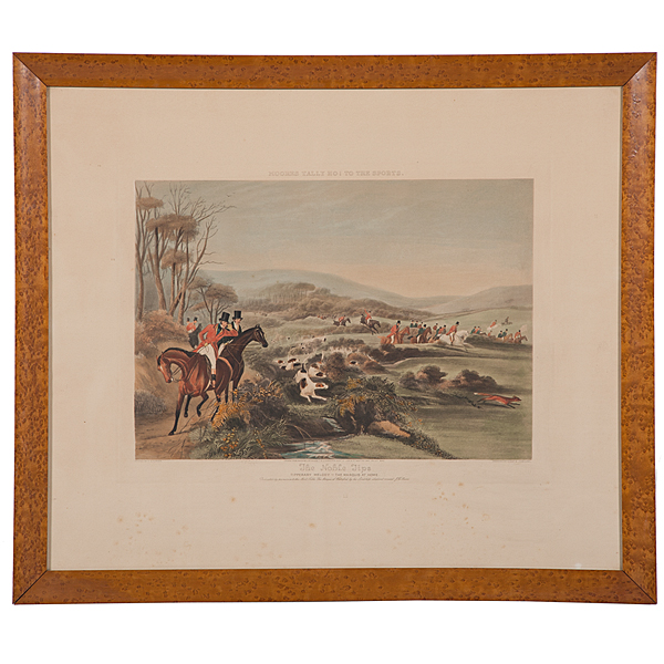 English Fox Hunt Lithograph The