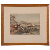English Fox Hunt Lithograph Th