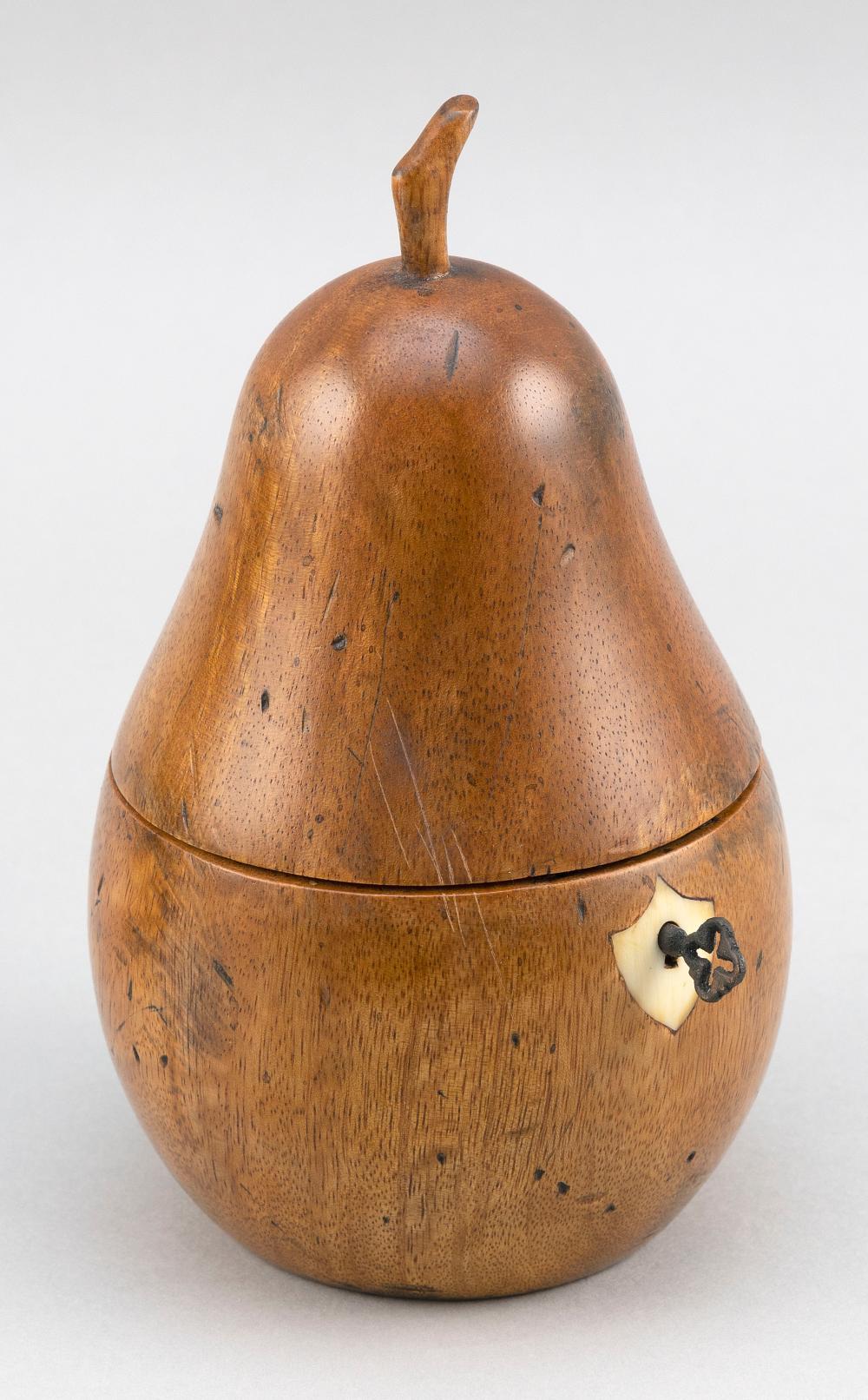ENGLISH FRUITWOOD PEAR-FORM TEA