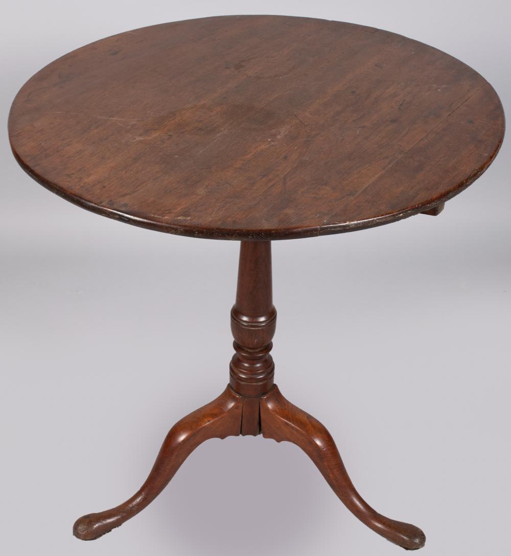 ENGLISH GEORGE II OAK TILT-TOP