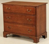 ENGLISH GEORGE III OAK 3 DRAWE