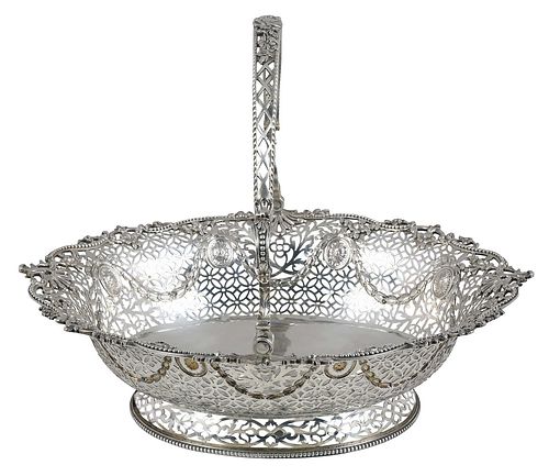 ENGLISH GEORGE III SILVER BASKET,
