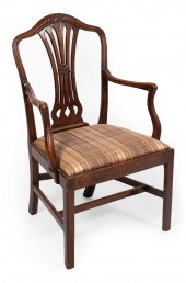 ENGLISH GEORGIAN ARMCHAIR LATE