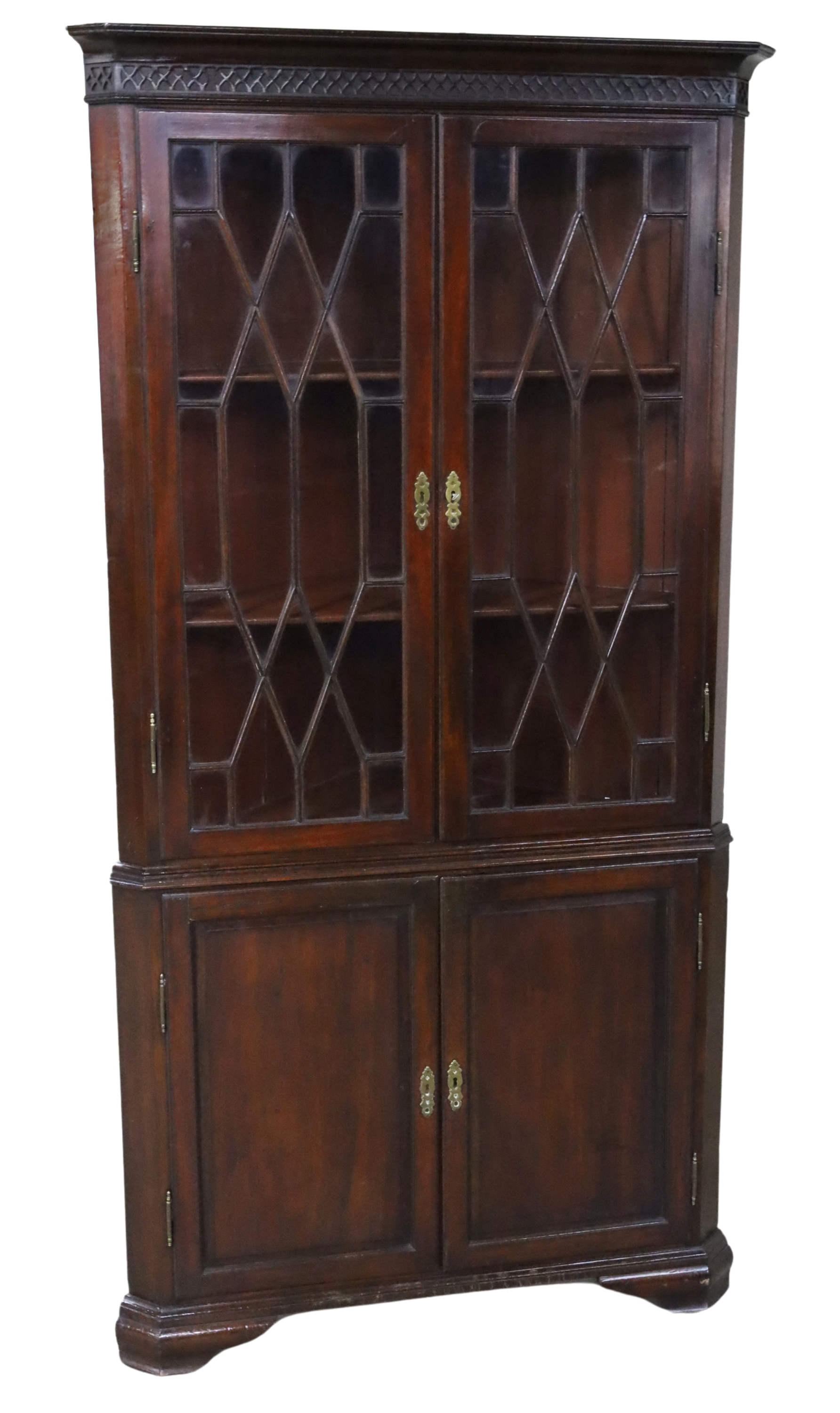 ENGLISH GEORGIAN CORNER CUPBOARD