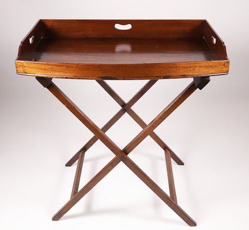 ENGLISH GEORGIAN MAHOGANY BOW FRONT