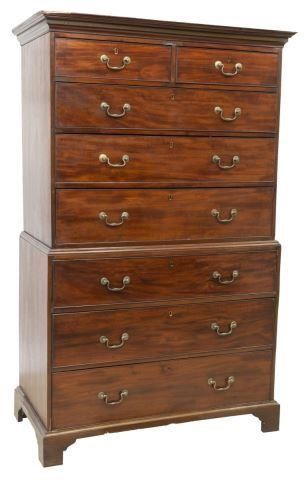 ENGLISH GEORGIAN MAHOGANY CHEST