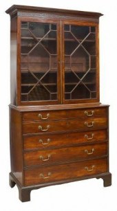 ENGLISH GEORGIAN MAHOGANY SECR