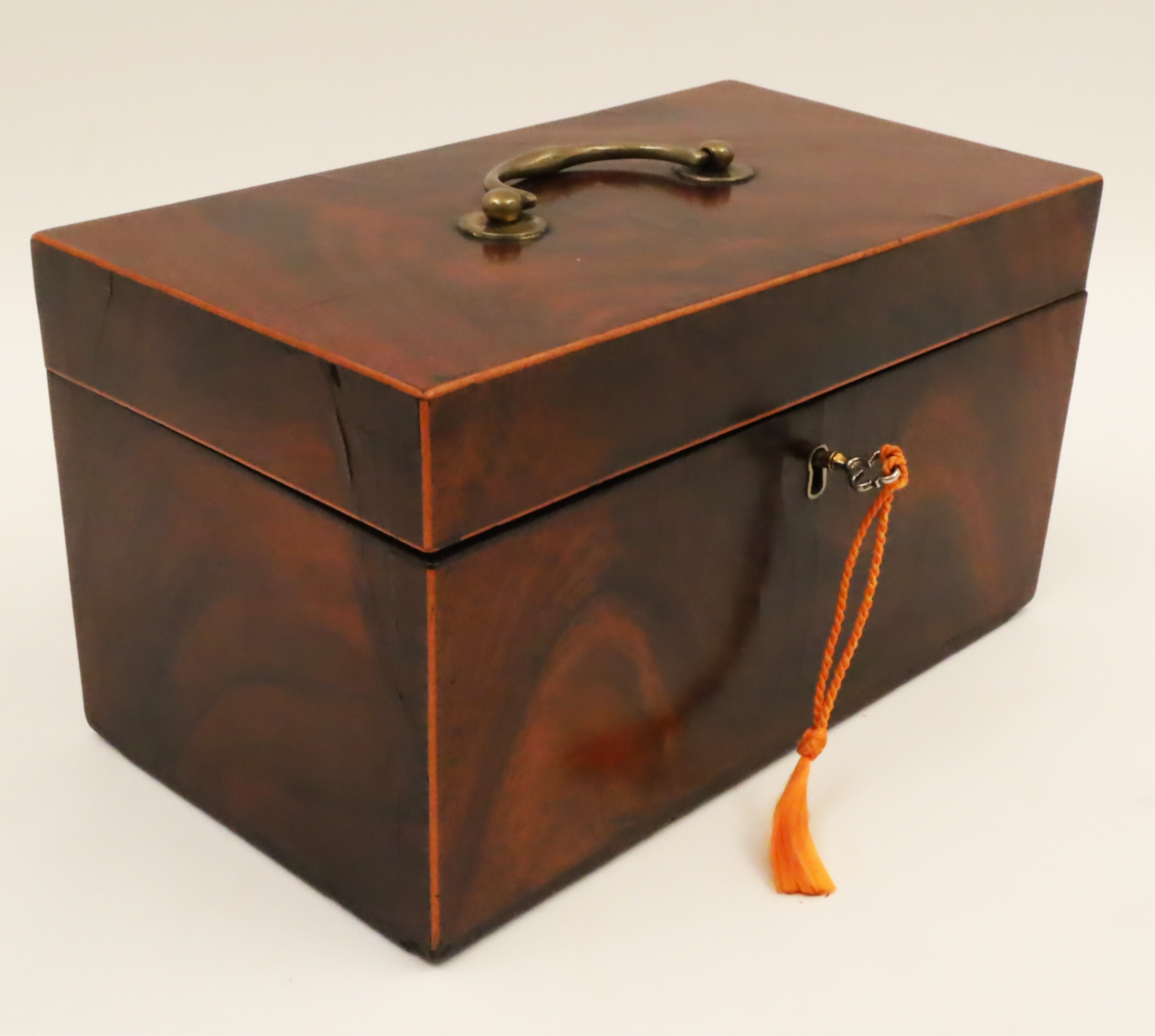 ENGLISH GEORGIAN MAHOGANY TEA CADDY
