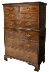 ENGLISH GEORGIAN OAK SECRETARY
