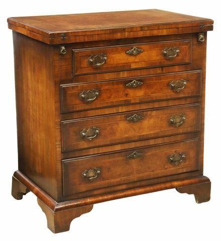 ENGLISH GEORGIAN STYLE WALNUT CHEST