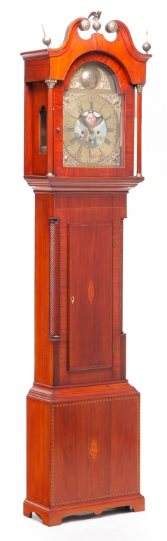 ENGLISH GEORGIAN TALL CASE CLOCK.