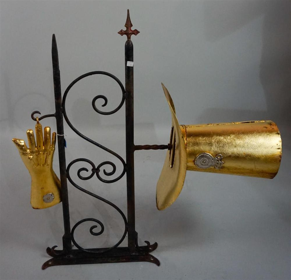 ENGLISH GILT AND WROUGHT IRON