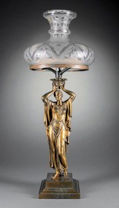 ENGLISH GILT BRASS FIGURAL SIN