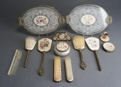 ENGLISH GILT METAL AND FLORAL