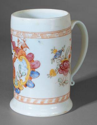 English glass mug, opalescent glass