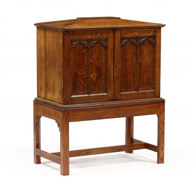ENGLISH GOTHIC STYLE OAK CARVED