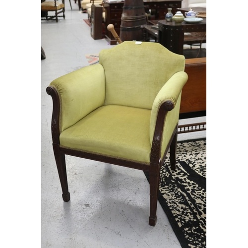 English green upholstered