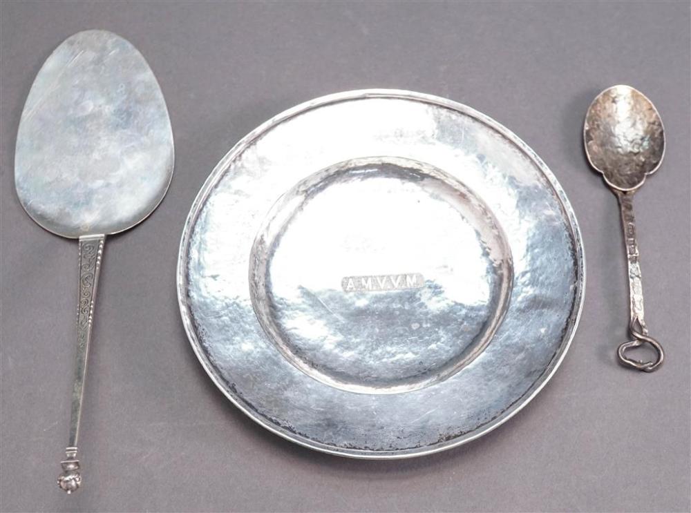 ENGLISH HAMMERED SILVER SPOON,
