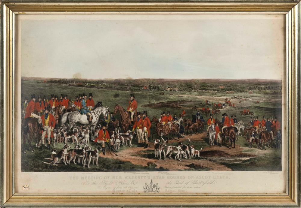 ENGLISH HAND-COLORED ENGRAVING "THE