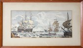 ENGLISH HAND COLORED WHALING E