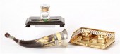 English horn and inkstands sil