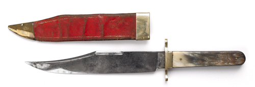 English horn handled bowie knife