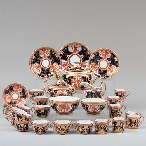ENGLISH IMARI PORCELAIN TEA SERVICE