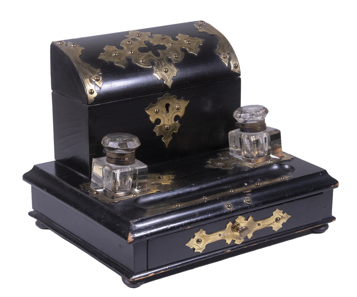 ENGLISH INKSTAND LETTER BOX