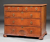ENGLISH INLAID BURL WALNUT CHE