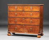 ENGLISH INLAID BURL WALNUT CHE