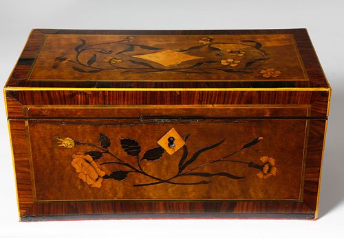 ENGLISH INLAID MAHOGANY AND
