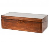 ENGLISH INLAID MAHOGANY LAP DE