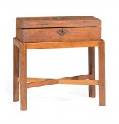 ENGLISH INLAID MAHOGANY LAP DE
