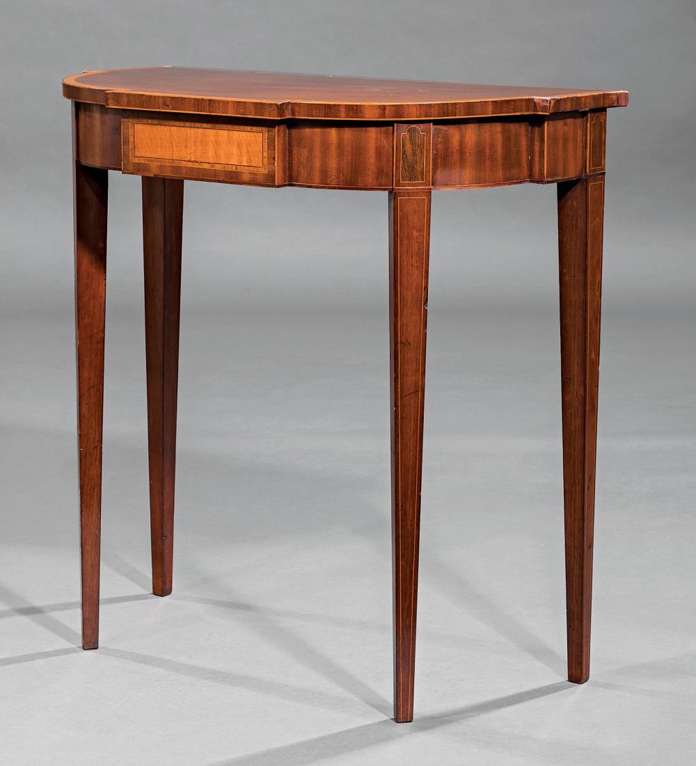 ENGLISH INLAID MAHOGANY SIDE