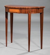 ENGLISH INLAID MAHOGANY SIDE T