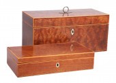English inlaid mahogany tea ca