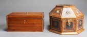 ENGLISH INLAID MAHOGANY TEA CA