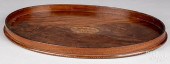 ENGLISH INLAID MAHOGANY TEA TR