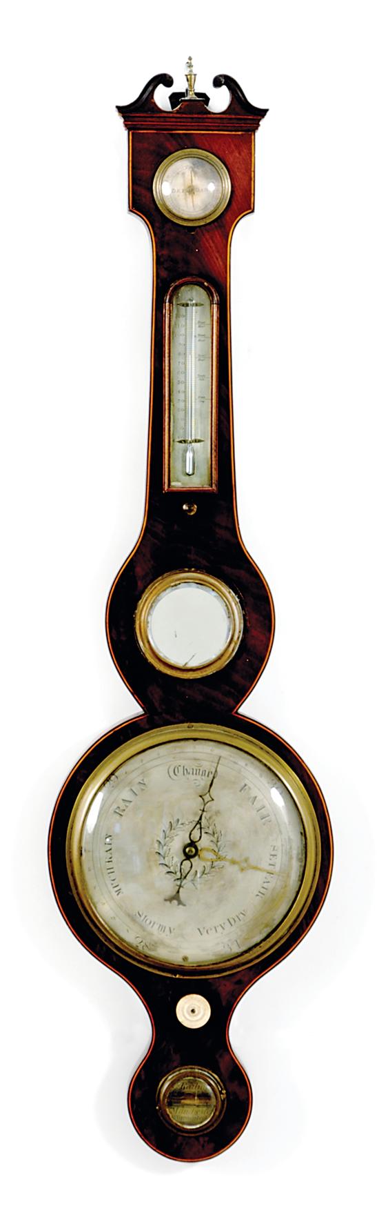 English inlaid mahogany wheel