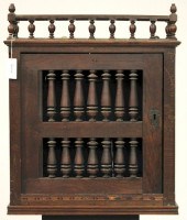 ENGLISH INLAID OAK & CHERRY HA