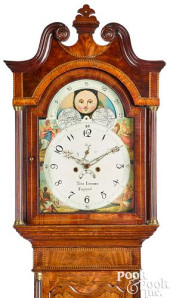 ENGLISH INLAID OAK TALL CASE C